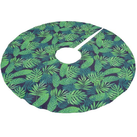 熱帯葉型模様 ブラッシュドポリエステルツリースカート (アングル)