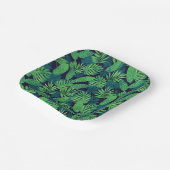 熱帯葉型模様 ペーパープレート (傾斜あり)