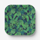 熱帯葉型模様 ペーパープレート (正面)