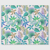 熱帯葉型模様 ラッピングペーパー (フラット)