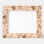 熱帯葉型模様 レーザー彫刻フレーム (正面)