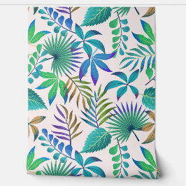 熱帯葉型模様 壁紙