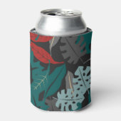 熱帯葉型模様 缶クーラー (缶正面)