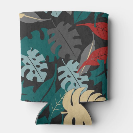 熱帯葉型模様 缶クーラー (裏面)