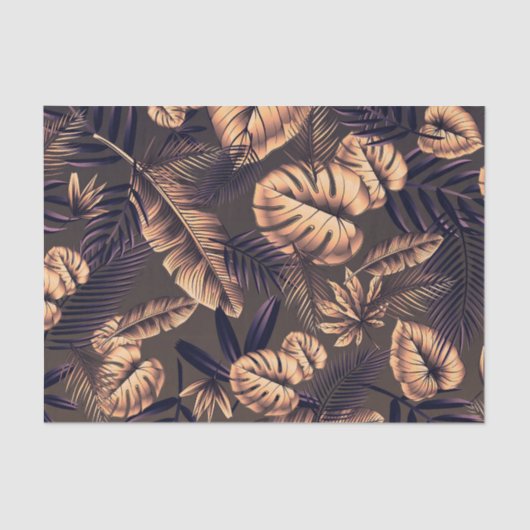 熱帯葉型模様 薄葉紙 (正面)