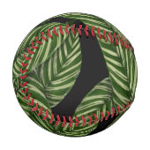 熱帯葉型模様 野球ボール (正面左)