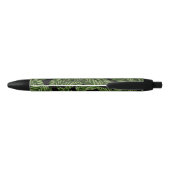 熱帯葉型模様 黒ボールペン (裏面)