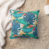 熱帯葉型装飾用クッション クッション (ブランケット)
