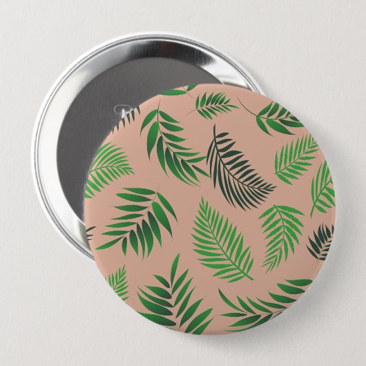 熱帯葉型10 缶バッジ (正面&裏面)