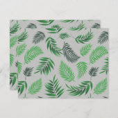 熱帯葉型11 ノートカード (正面/裏面)