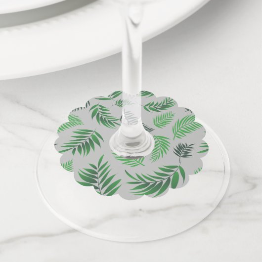 熱帯葉型11 ワイングラスタグ (クローズアップ)