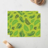 熱帯葉型12 ノートカード (正面/裏面インサイチュ)