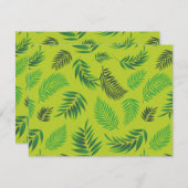 熱帯葉型12 ノートカード (正面/裏面)