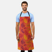 熱帯葉型18 エプロン (着用した状態)