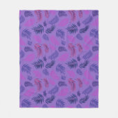 熱帯葉型19 フリースブランケット (正面)
