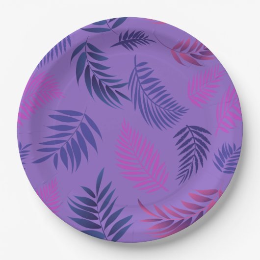 熱帯葉型19 ペーパープレート (正面)