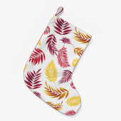 熱帯葉型20 スモールクリスマスストッキング (正面 (吊り時))