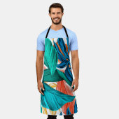 熱帯葉夏の異国 エプロン (着用した状態)