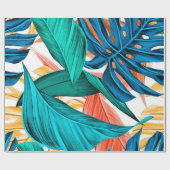 熱帯葉夏の異国 ラッピングペーパー (フラット)