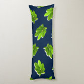 熱帯葉抱き枕のパターン ボディピロー (裏面 (縦))
