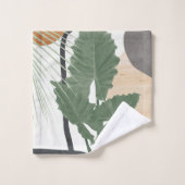 熱帯葉抽象芸術フィネス#1 #tropical バスタオルセット (ウォッシュタオル)