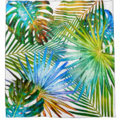 熱帯葉樹生植物写真 シャワーカーテン (正面)