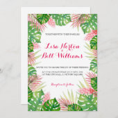 熱帯葉水の結婚色の出現 招待状 (正面/裏面)