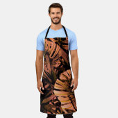 熱帯葉水色、シームレスな水着デシ エプロン (着用した状態)