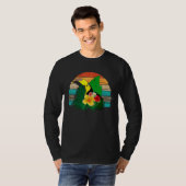 熱帯葉異国鳥獣野生動物の花 Tシャツ (正面フル)