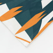 熱帯葉白色鮮パターン フリースブランケット (角)