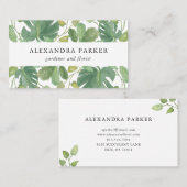 熱帯葉緑|および白 名刺 (正面/裏面)