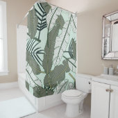 熱帯葉自然:シームレスなパターン。 シャワーカーテン (インサイチュ)