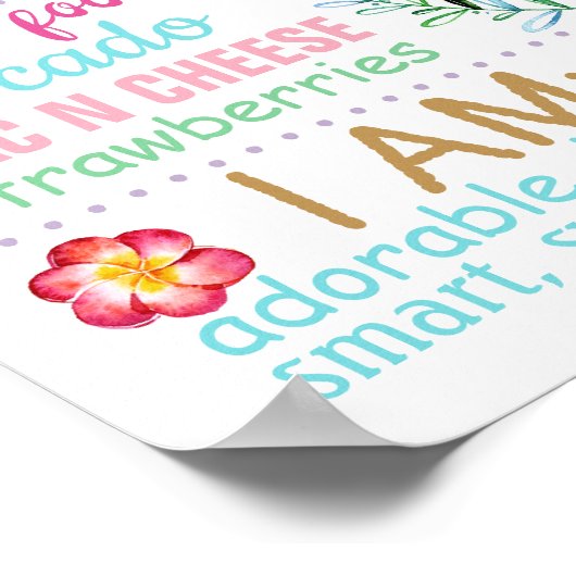 熱帯葉花ルアウ（ハワイ式宴会）ハワイアン徴候 ポスター (角)