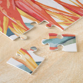 熱帯葉花ヴィンテージ ジグソーパズル (側面)