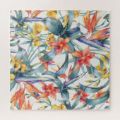 熱帯葉花ヴィンテージ ジグソーパズル (横)