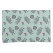 熱帯葉花柄 枕カバー (正面右)