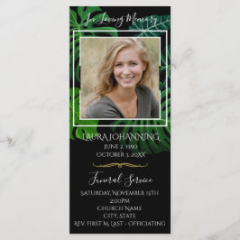 熱帯葉葬儀のプログラムか死亡記事 プログラム