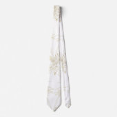 熱帯葉金エレガント線のデザイン ネクタイ (正面)