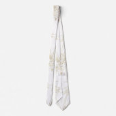熱帯葉金エレガント線のデザイン ネクタイ (裏面)