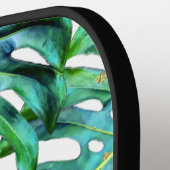 熱帯葉金ゴールドグリッタービーチモノグラム ピックルボールラケット (左詳細)