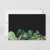 熱帯葉金ゴールドスクリプト日付写真を保存 案内状 (裏面)