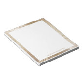 熱帯葉金ゴールドホイルフェイクモノグラム ノートパッド (アングル)