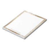 熱帯葉金ゴールドホイルフェイクモノグラム ノートパッド (回転)