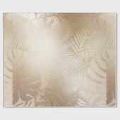 熱帯葉金ゴールドホイルフェイクラッピング紙 ラッピングペーパー (フラット)