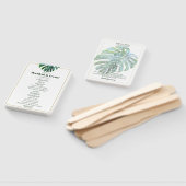 熱帯葉金ゴールドモダンビーチ結婚式 ハンドファン (組立なし)