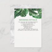 熱帯葉金ゴールド温室結婚植物薬 エンクロージャーカード (正面/裏面)