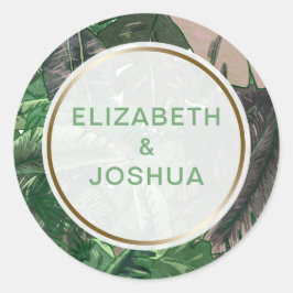 熱帯葉金ゴールド温室結婚植物薬 ラウンドシール