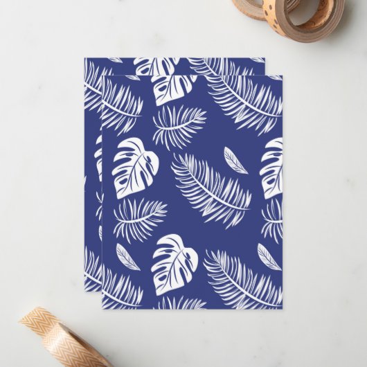 熱帯葉15 ノートカード (正面/裏面インサイチュ)