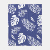 熱帯葉15 フリースブランケット (正面)