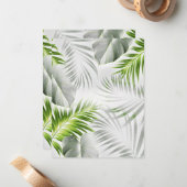 熱帯葉1 ノートカード (正面/裏面インサイチュ)